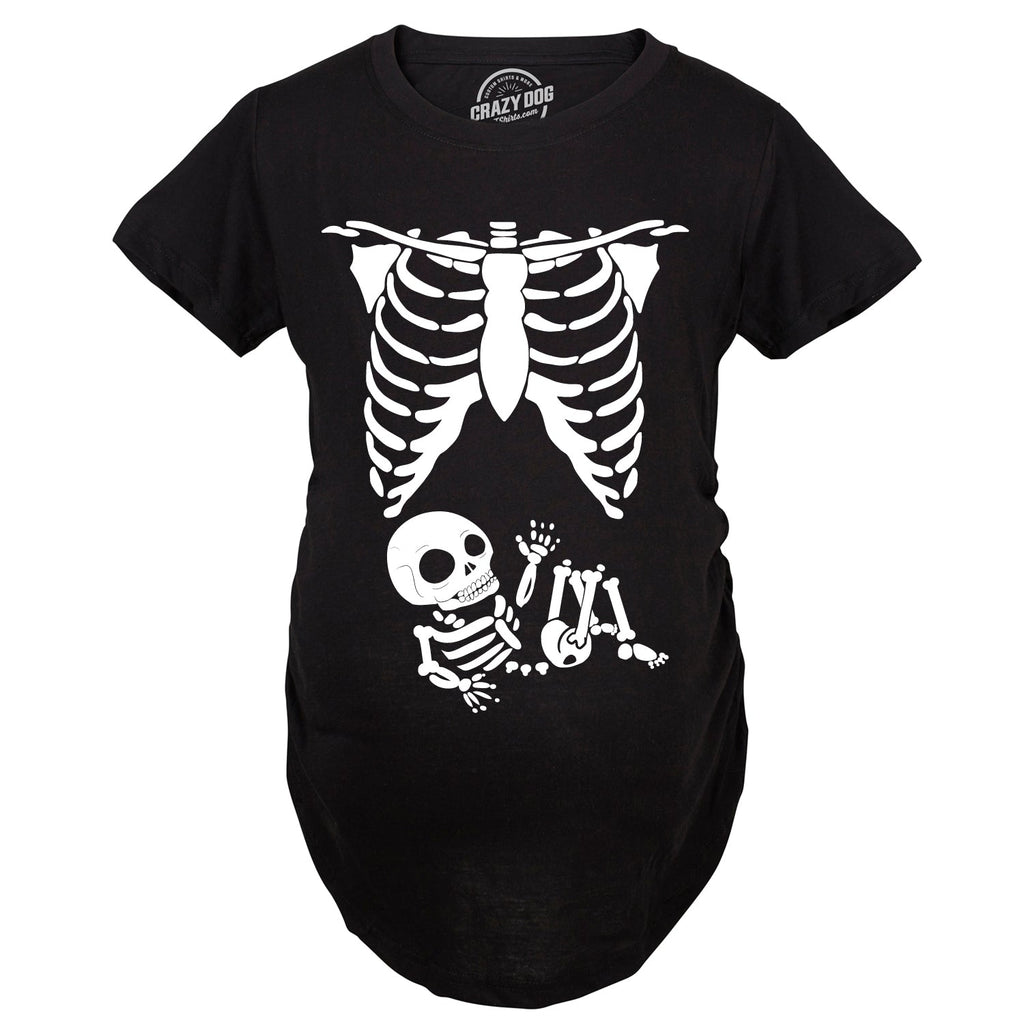 Maternity Skeleton Baby T Shirt With Glow in the Dark Ink product image 3