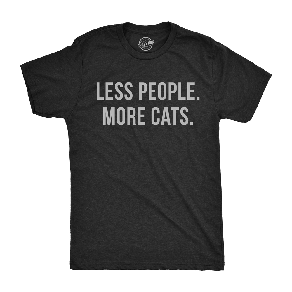 Less People More Cats Men's T Shirt product image 3