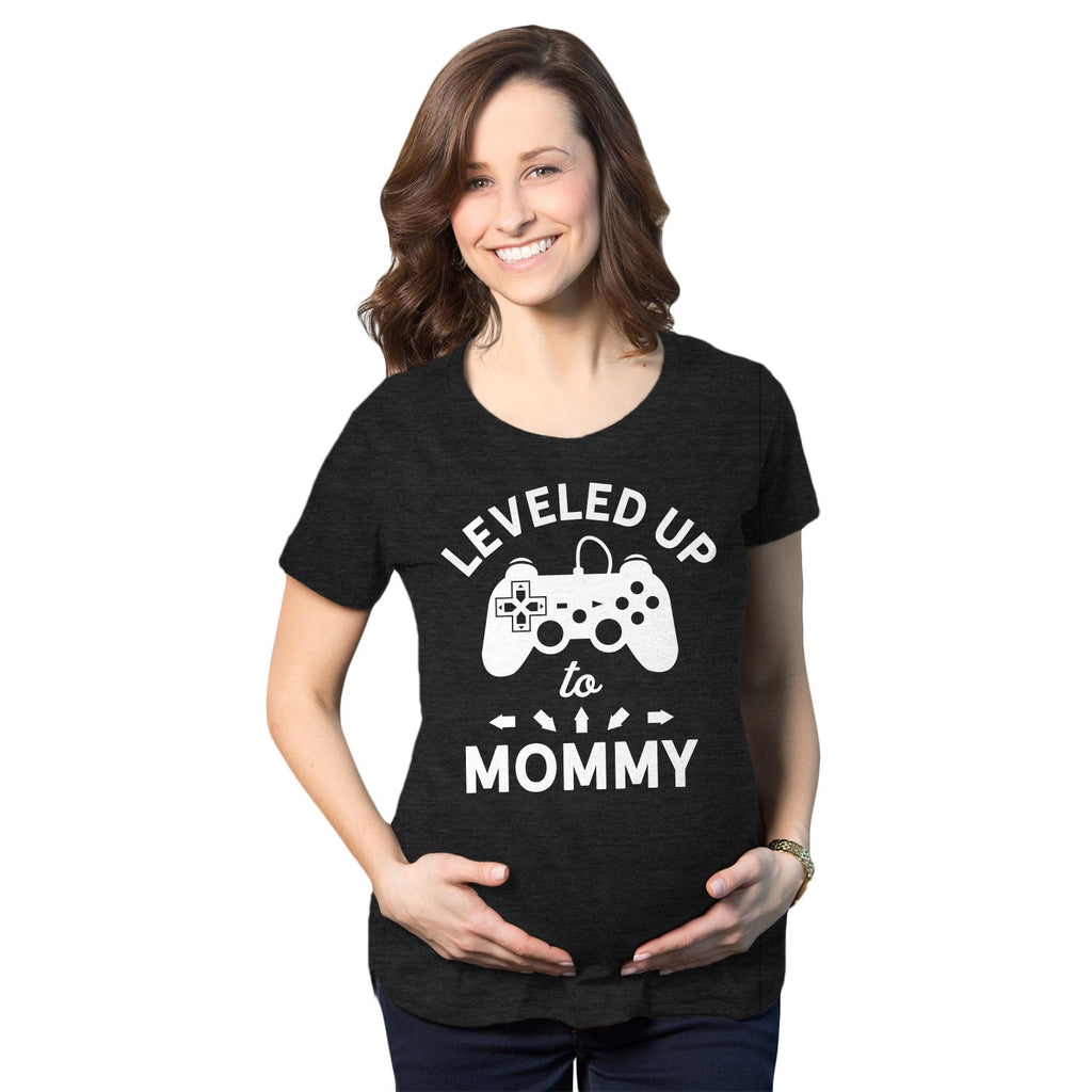 Leveled Up To Mommy Maternity T Shirt product image 1