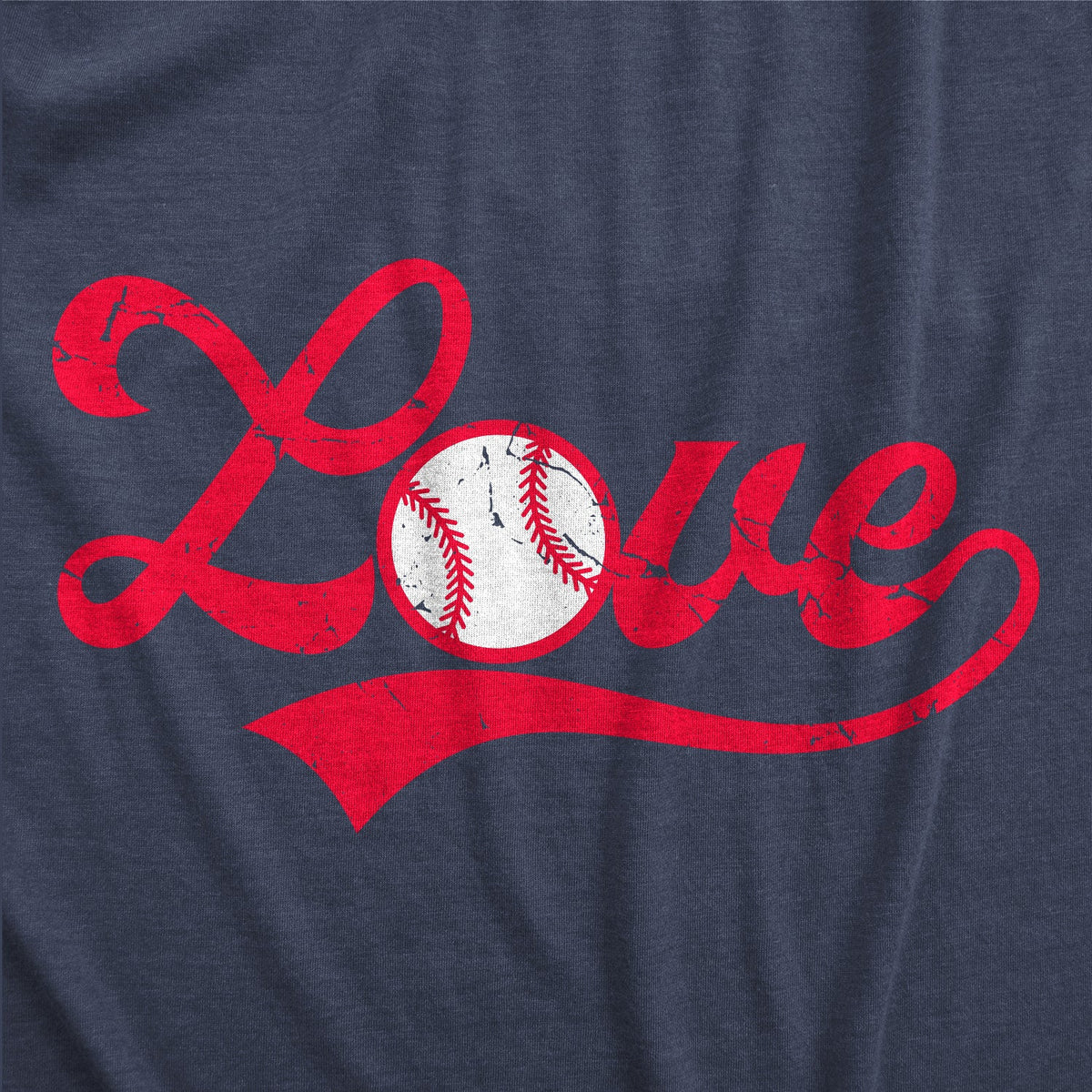 Love Baseball Script Women's T Shirt product image 3