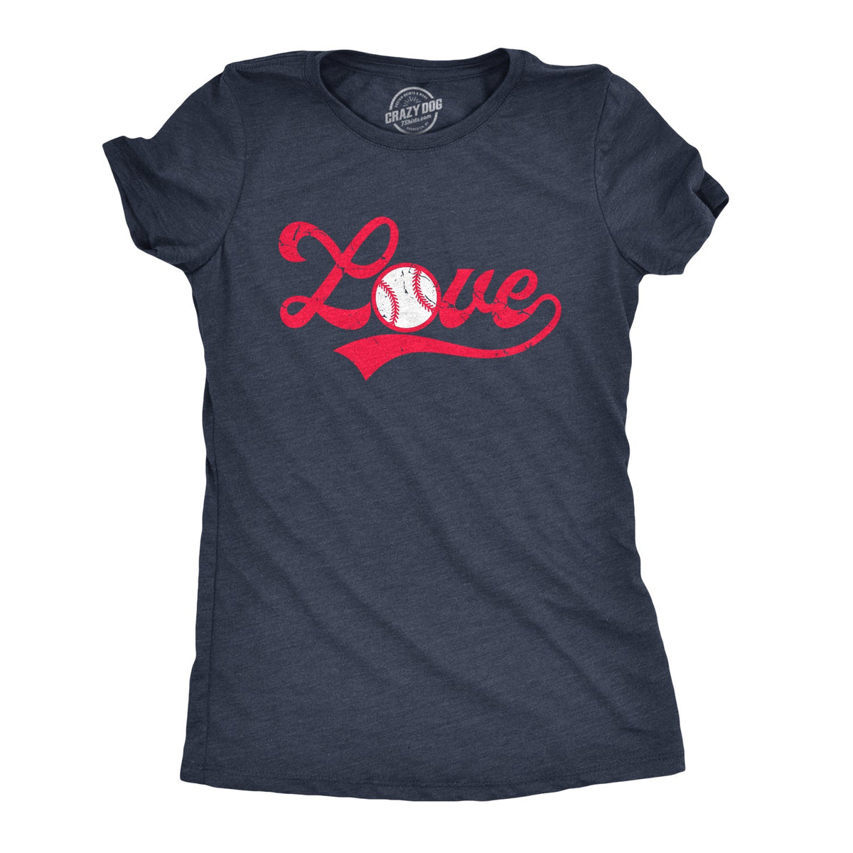 Love Baseball Script Women's T Shirt product image 1