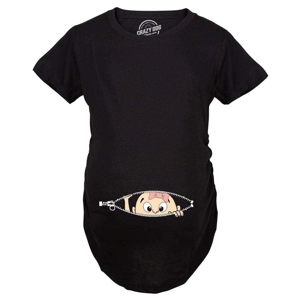 Peeking Caucasian Baby Girl Maternity T Shirt product image 3