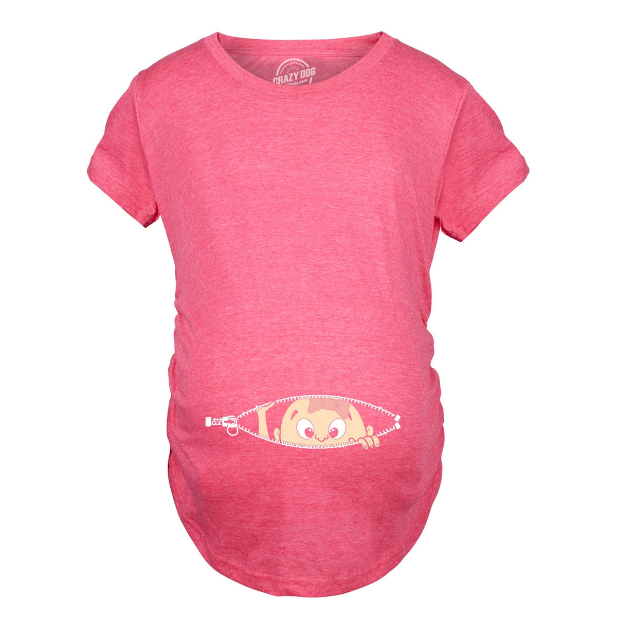 Peeking Caucasian Baby Girl Maternity T Shirt product image 14