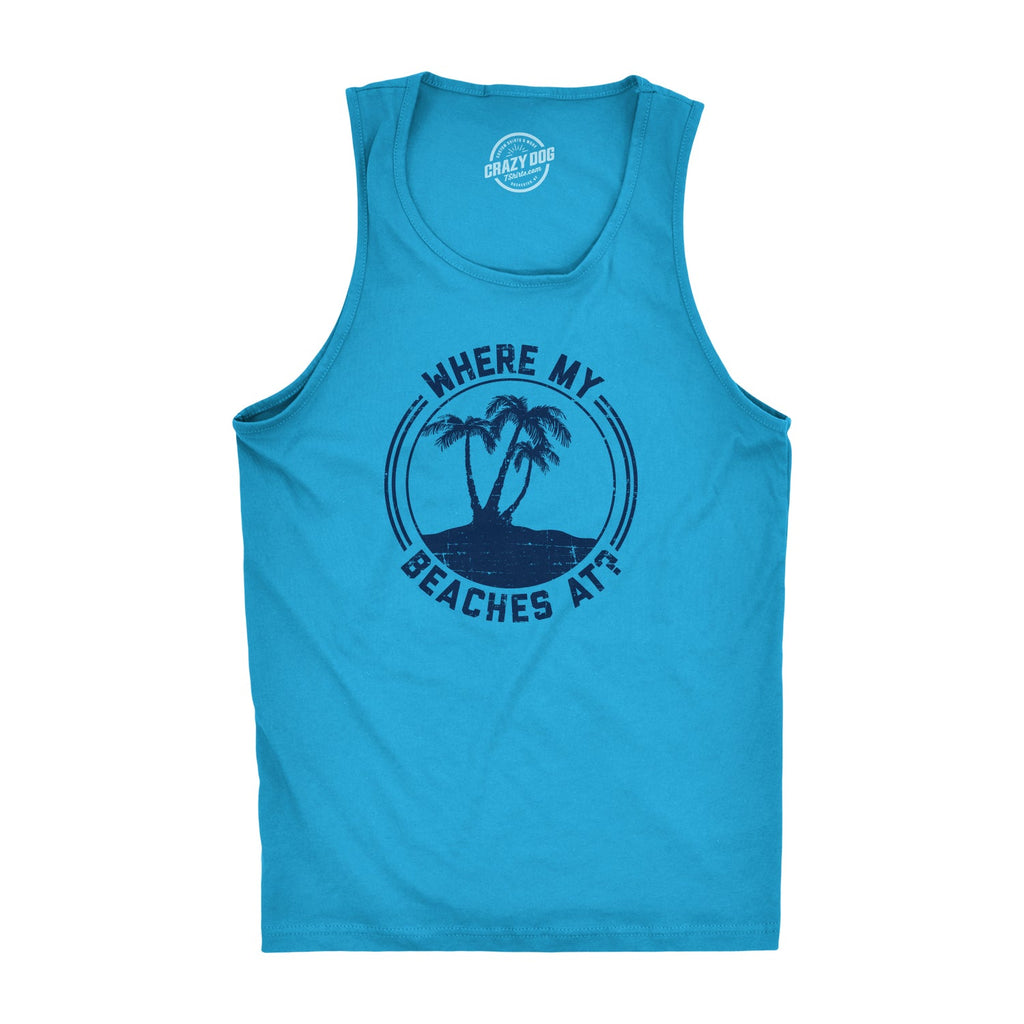 Where My Beaches At? Men's Tank Top