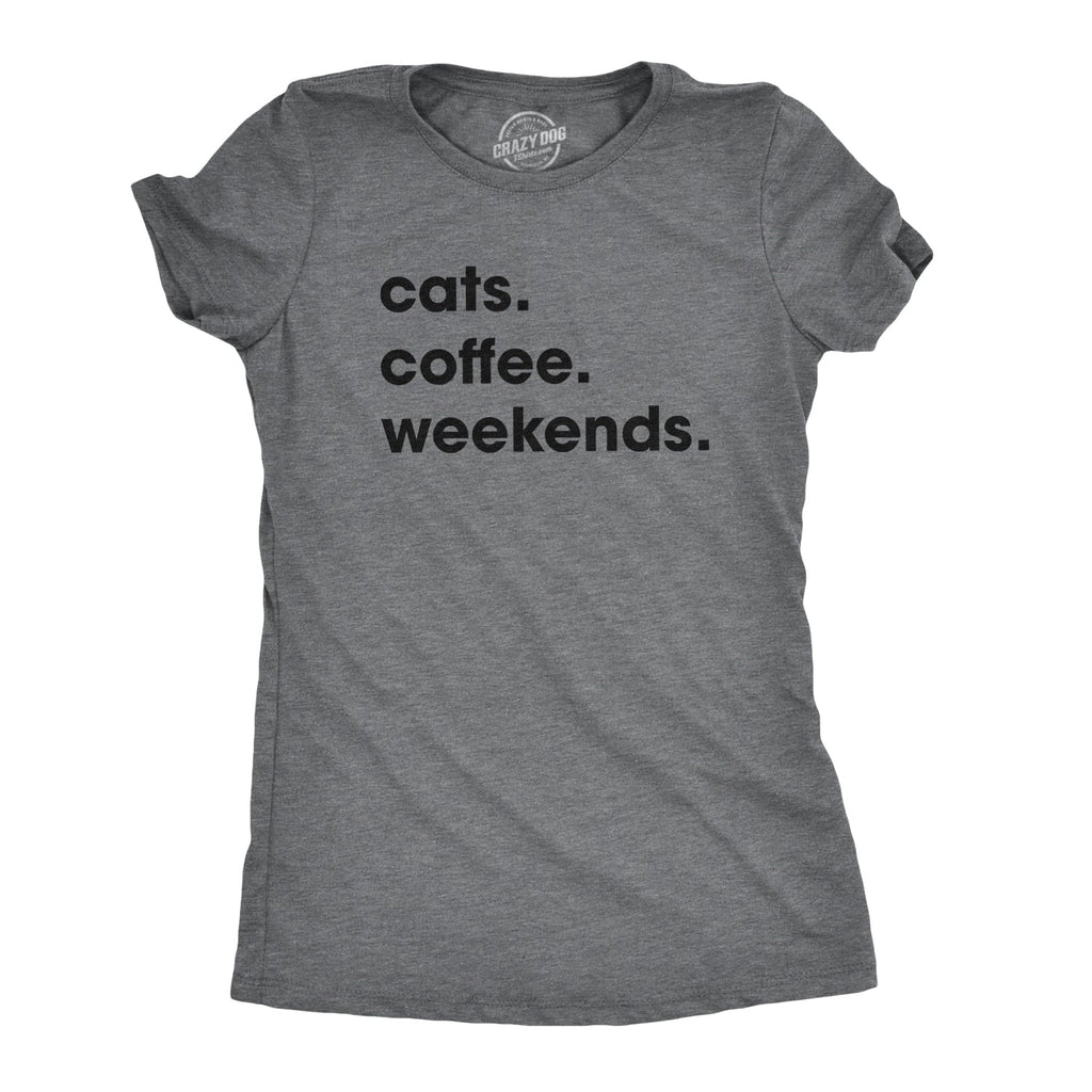Cats Coffee Weekends Women's T Shirt product image 1