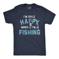 I'm Only Happy When I'm Fishing Men's T Shirt product image 1