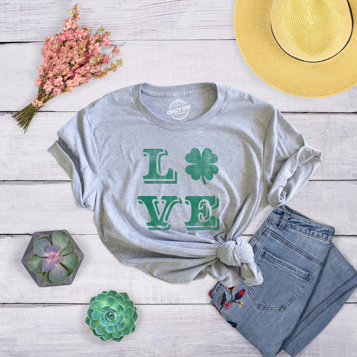 LOVE Lucky Clover Women's T Shirt product image 4