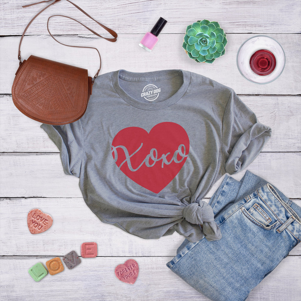 XOXO Script Heart Women's T Shirt product image 4