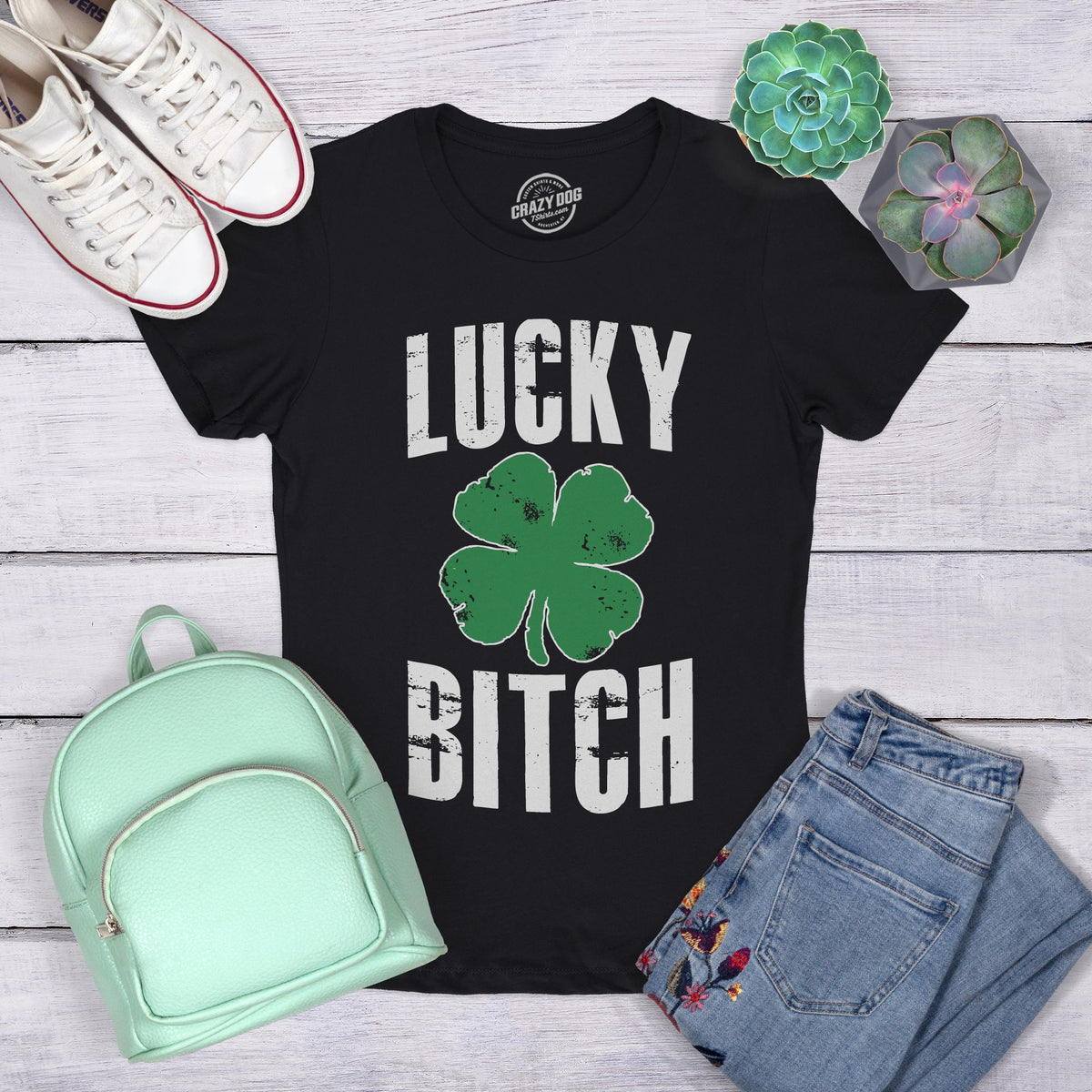 Lucky Bitch Women's T Shirt product image 2