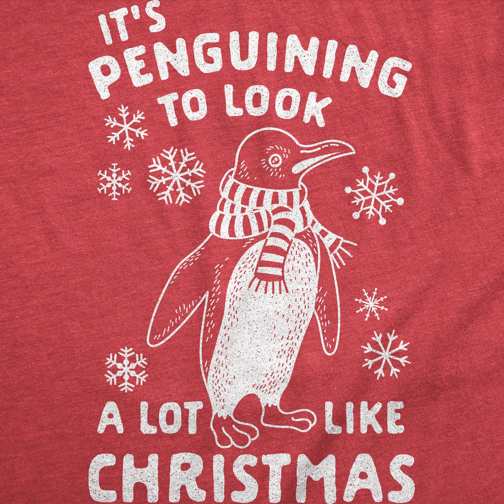 It's Penguining To Look A Lot Like Christmas Men's T Shirt product image 5
