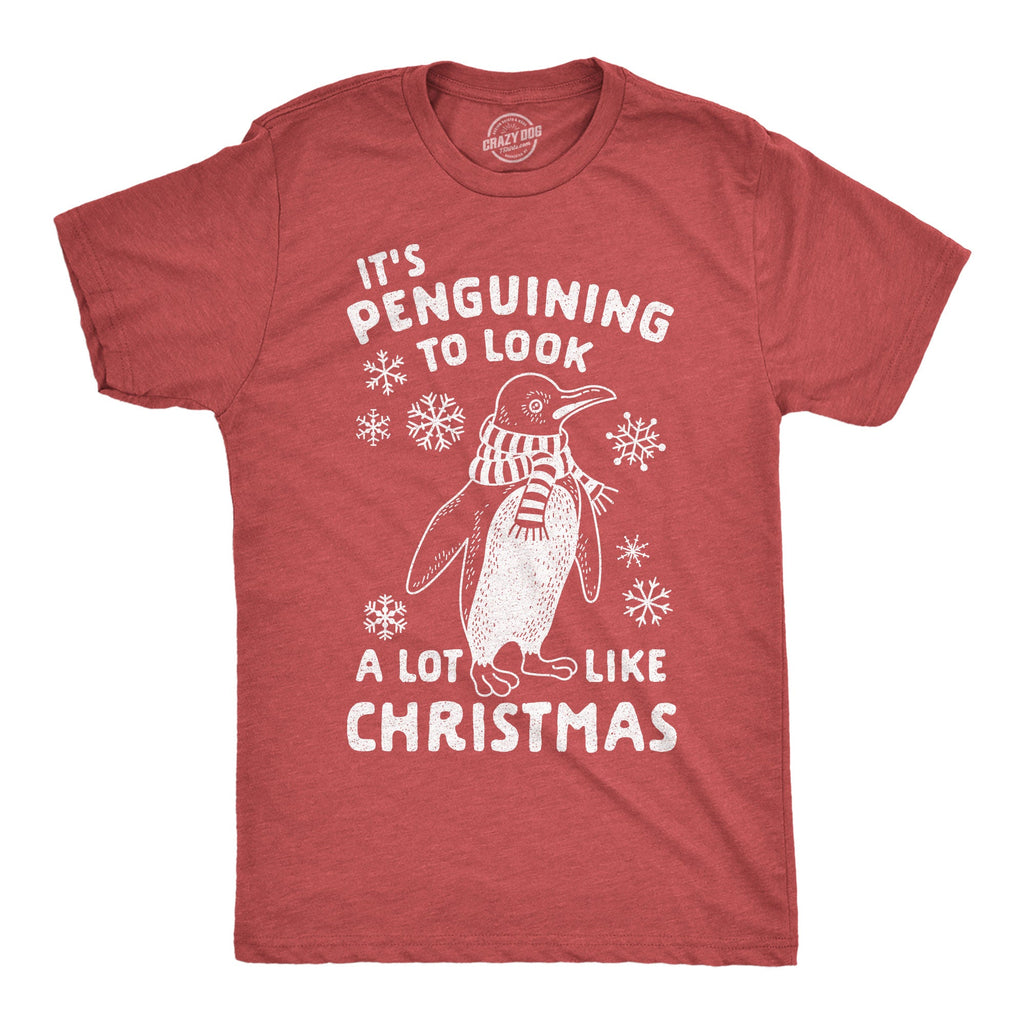 It's Penguining To Look A Lot Like Christmas Men's T Shirt product image 4