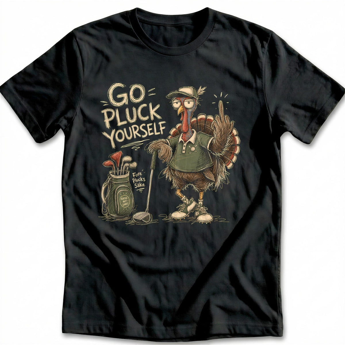 Go Pluck Yourself Golf Turkey T-Shirt AU product image 1