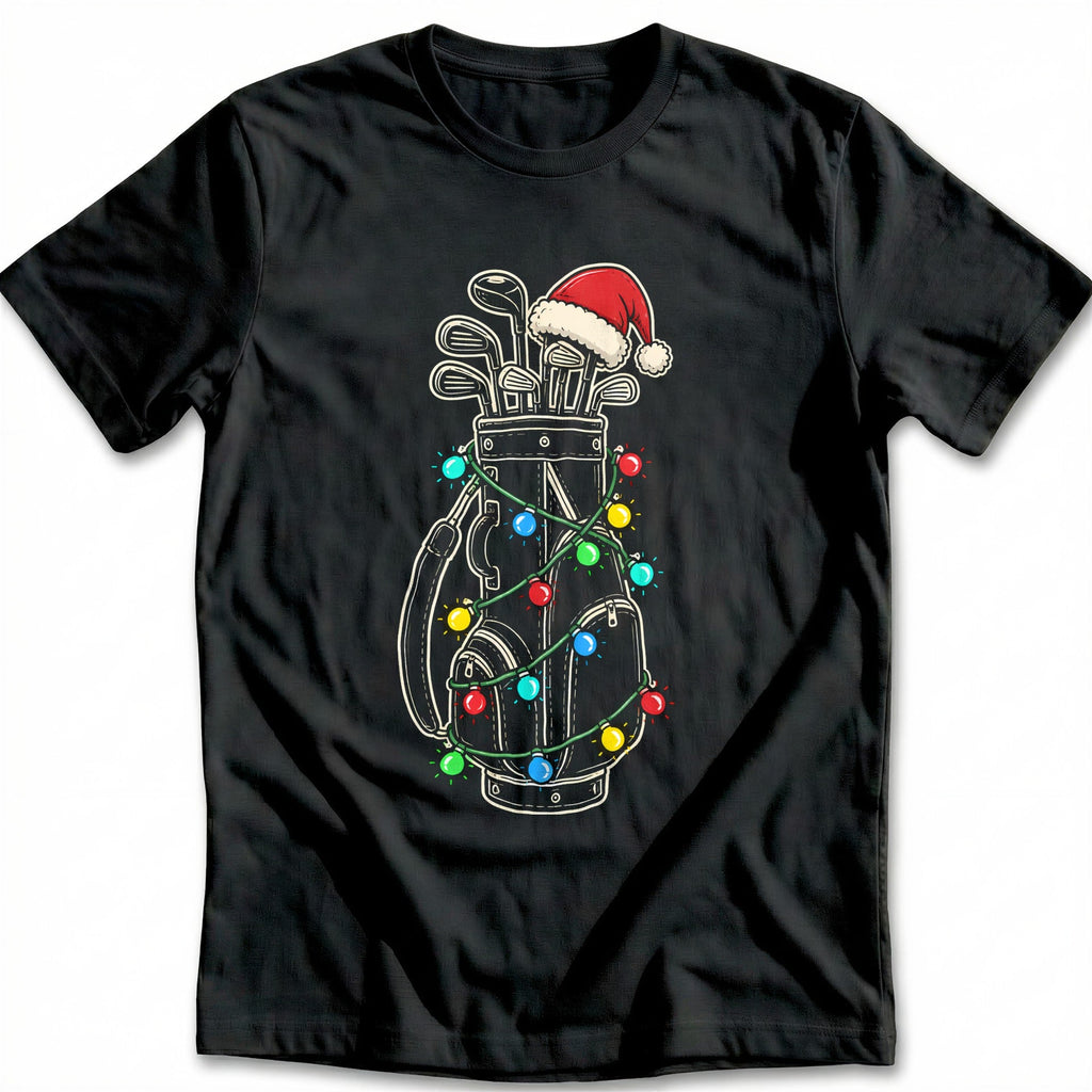 Golf Bag Christmas Lights T-Shirt