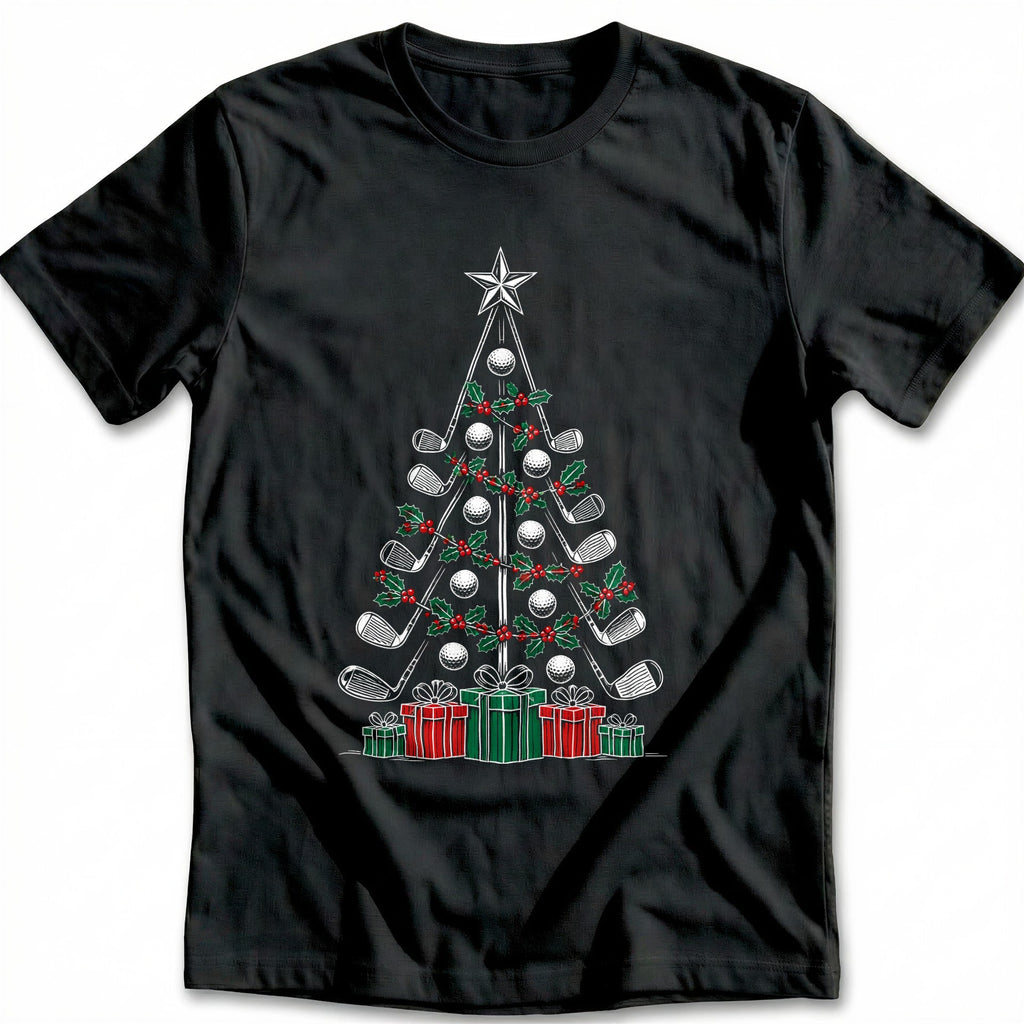 Golf Clubs Christmas Tree Gifts T-Shirt AU product image 3