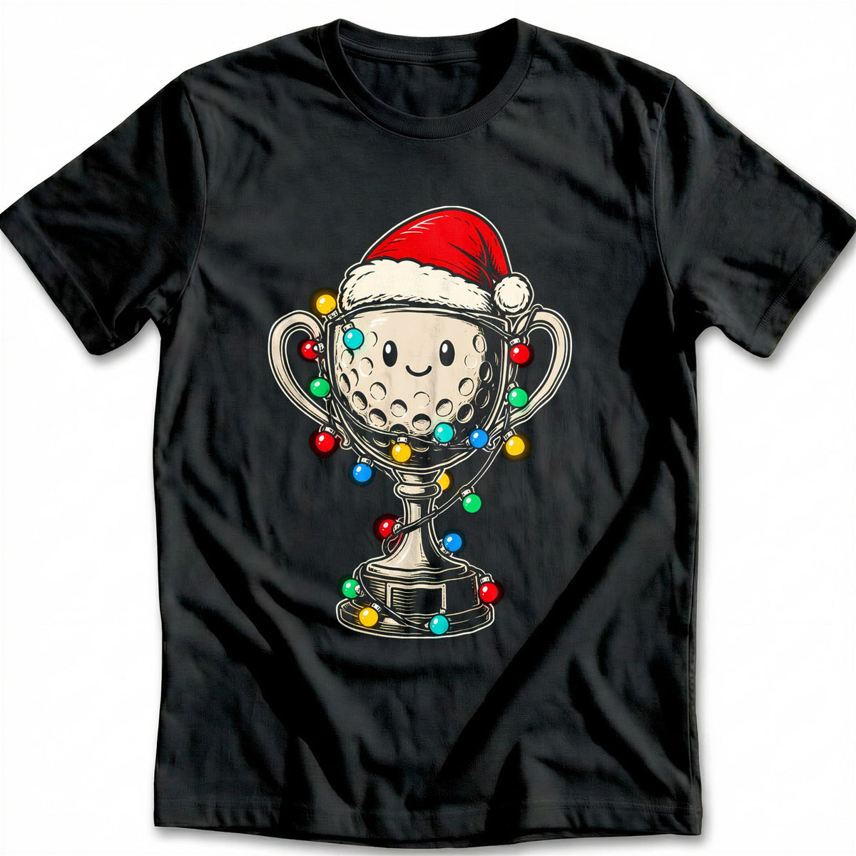 Golf Trophy Christmas Lights T-Shirt EU product image 1