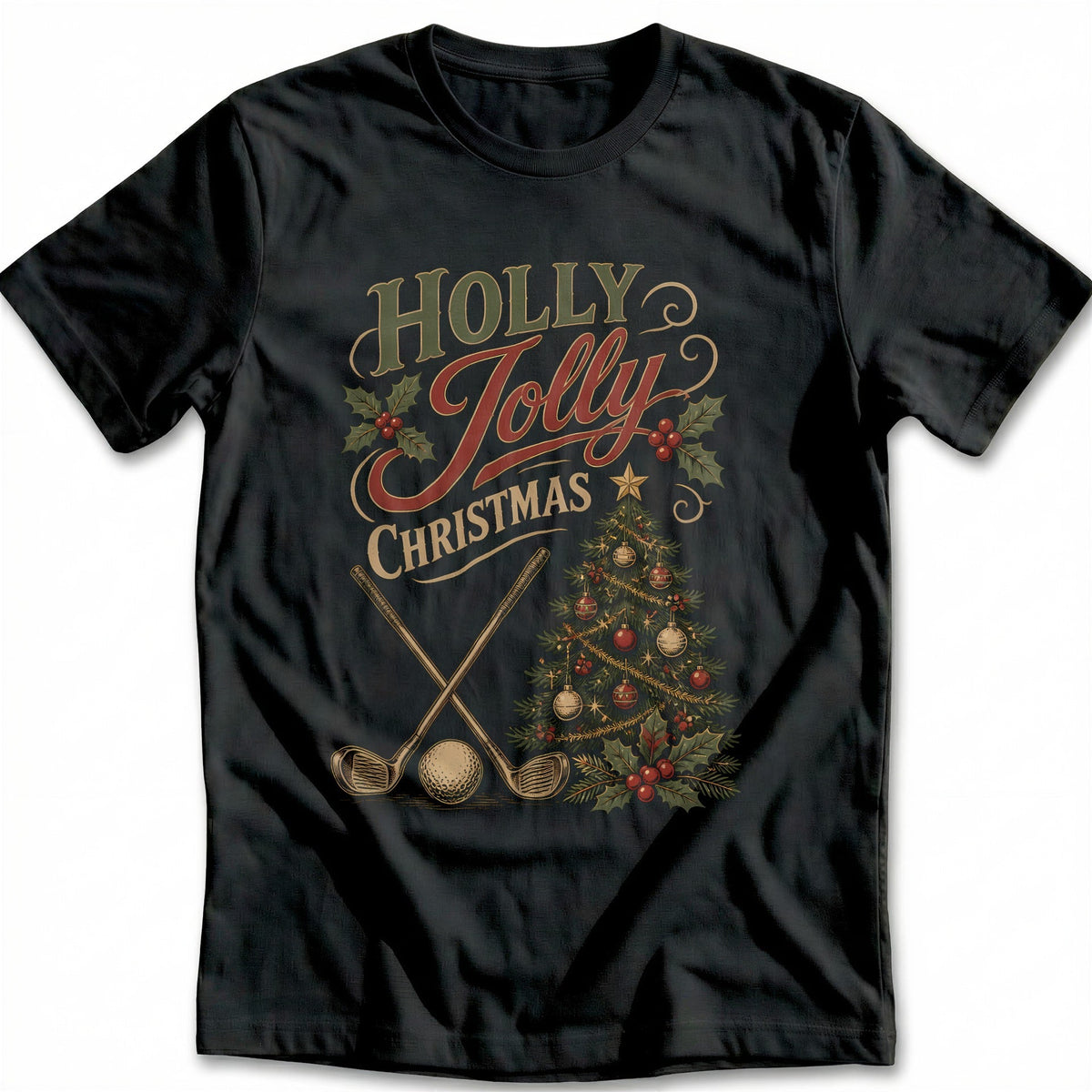 Holly Jolly Christmas Golf T-Shirt GC product image 1