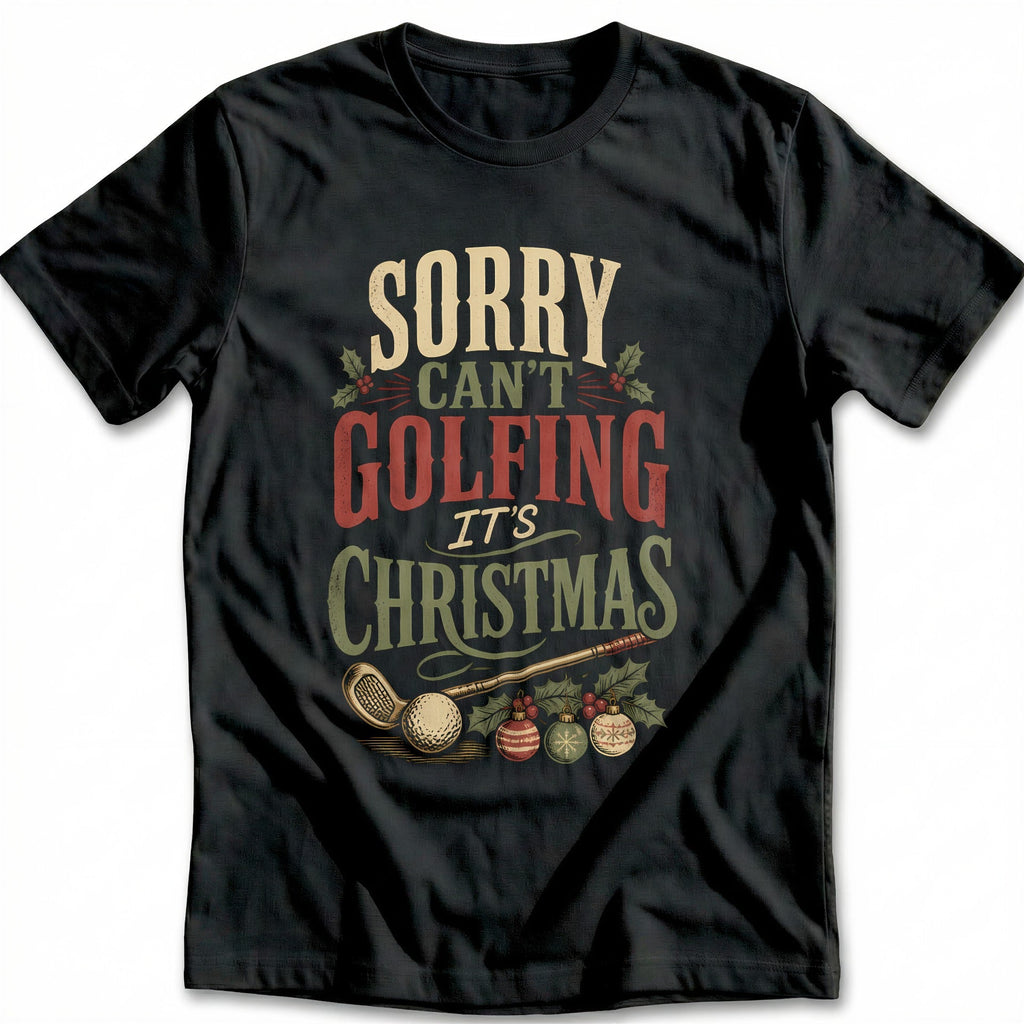 Sorry Can't Golfing It's Christmas T-Shirt EU product image 1
