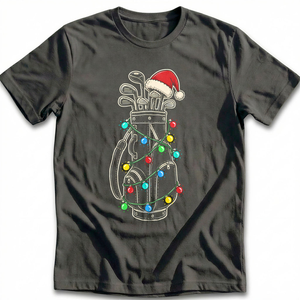 Golf Bag Christmas Lights T-Shirt