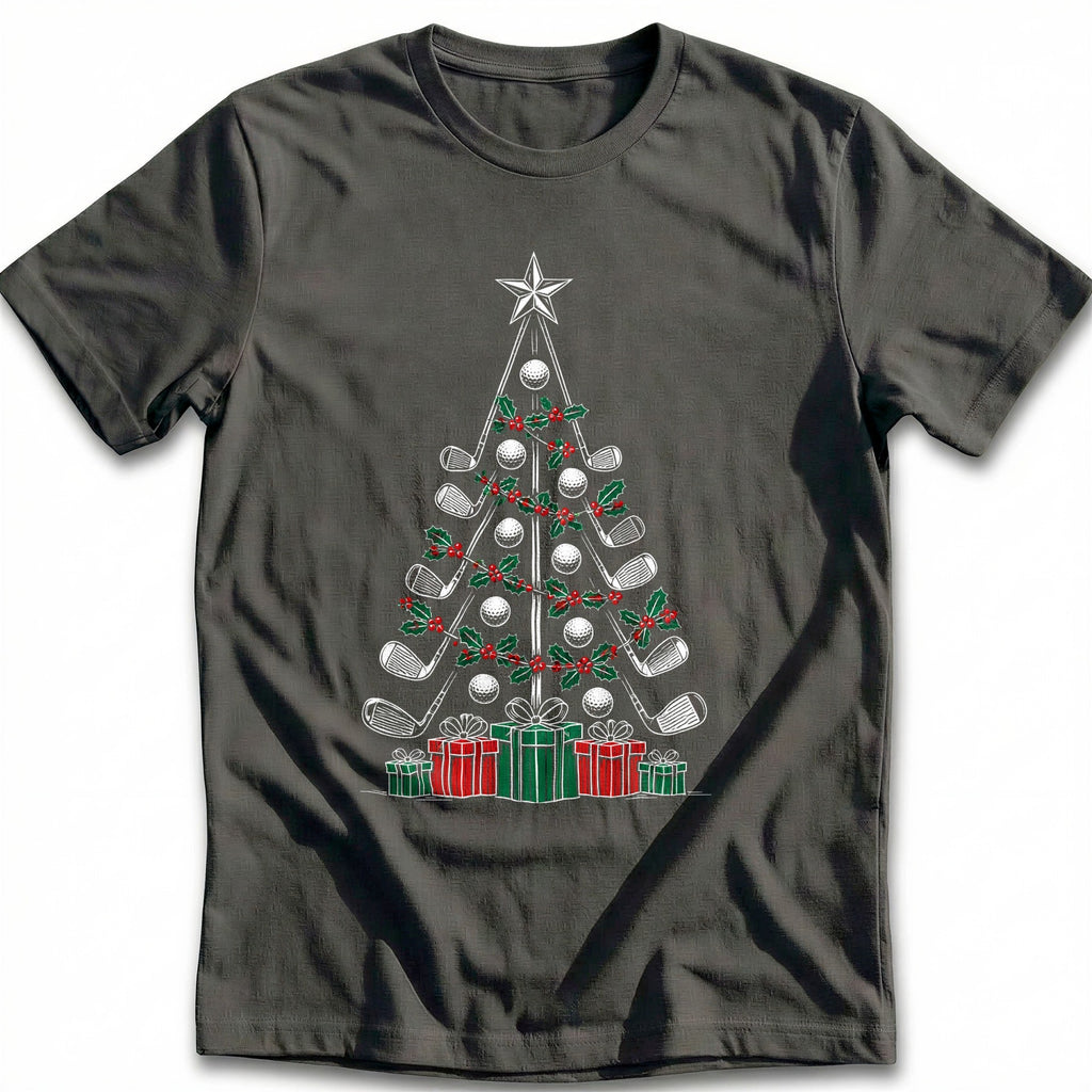 Golf Clubs Christmas Tree Gifts T-Shirt AU product image 2