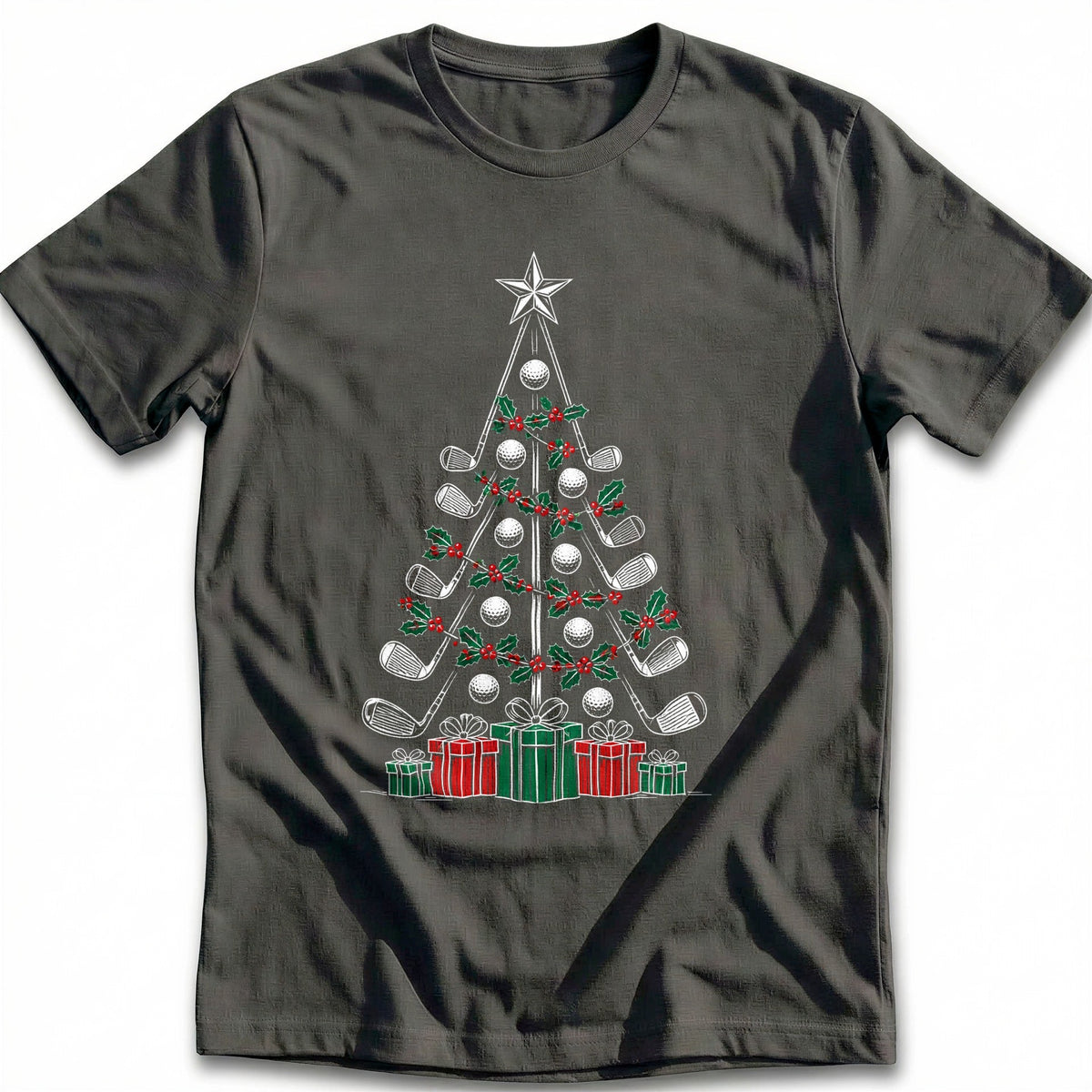 Golf Clubs Christmas Tree Gifts T-Shirt AU product image 2