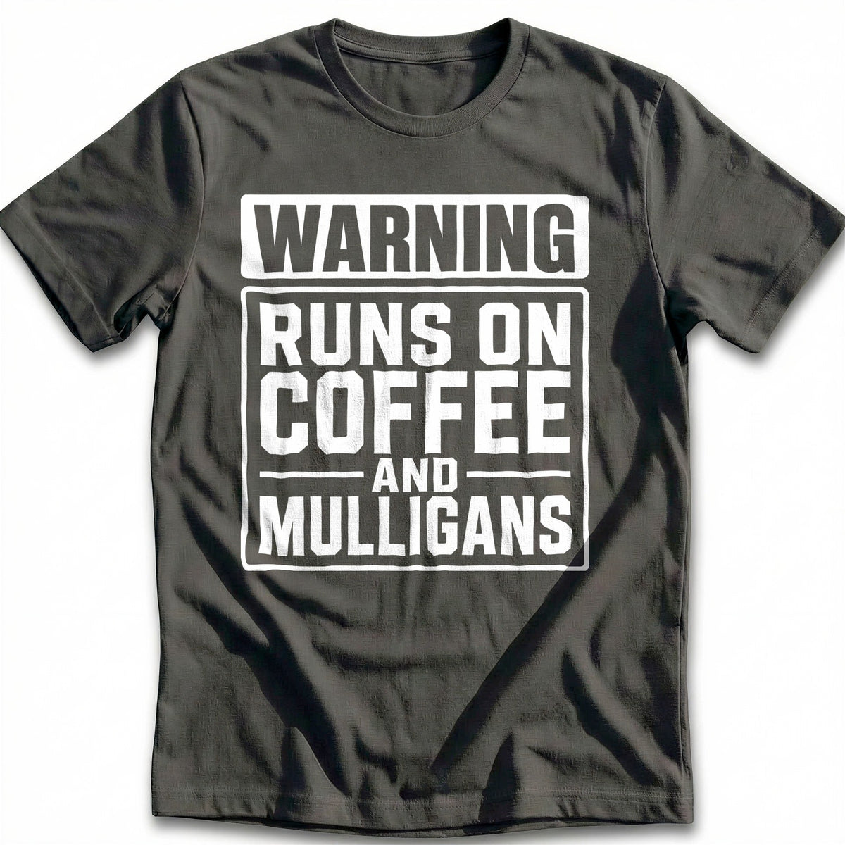 Warning Runs on Coffee and Mulligans 88 Golf T-Shirt GC product image 3