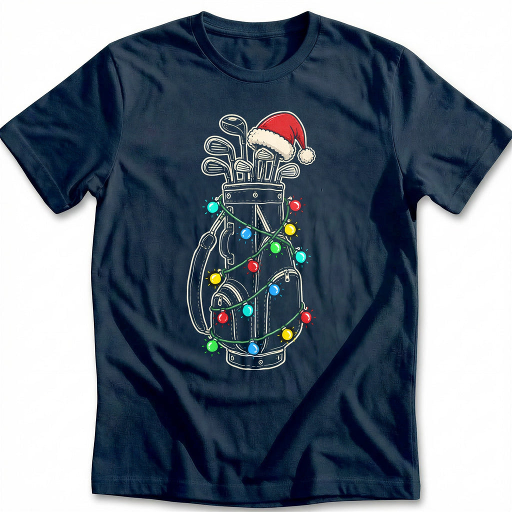 Golf Bag Christmas Lights T-Shirt