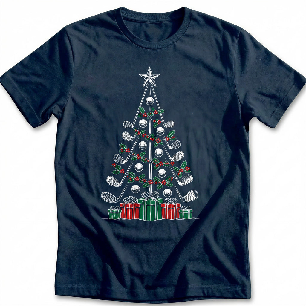 Golf Clubs Christmas Tree Gifts T-Shirt AU product image 1