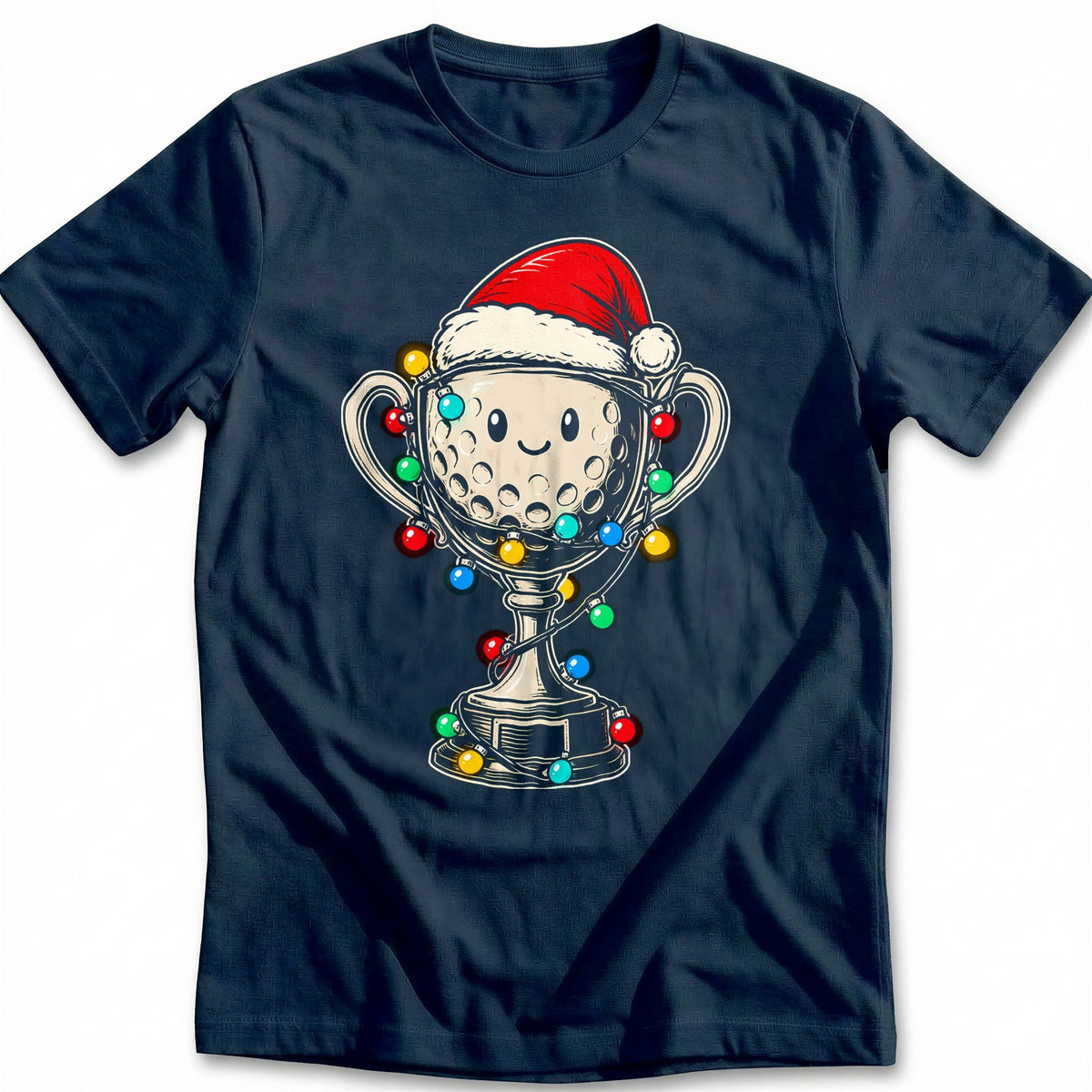 Golf Trophy Christmas Lights T-Shirt EU product image 2