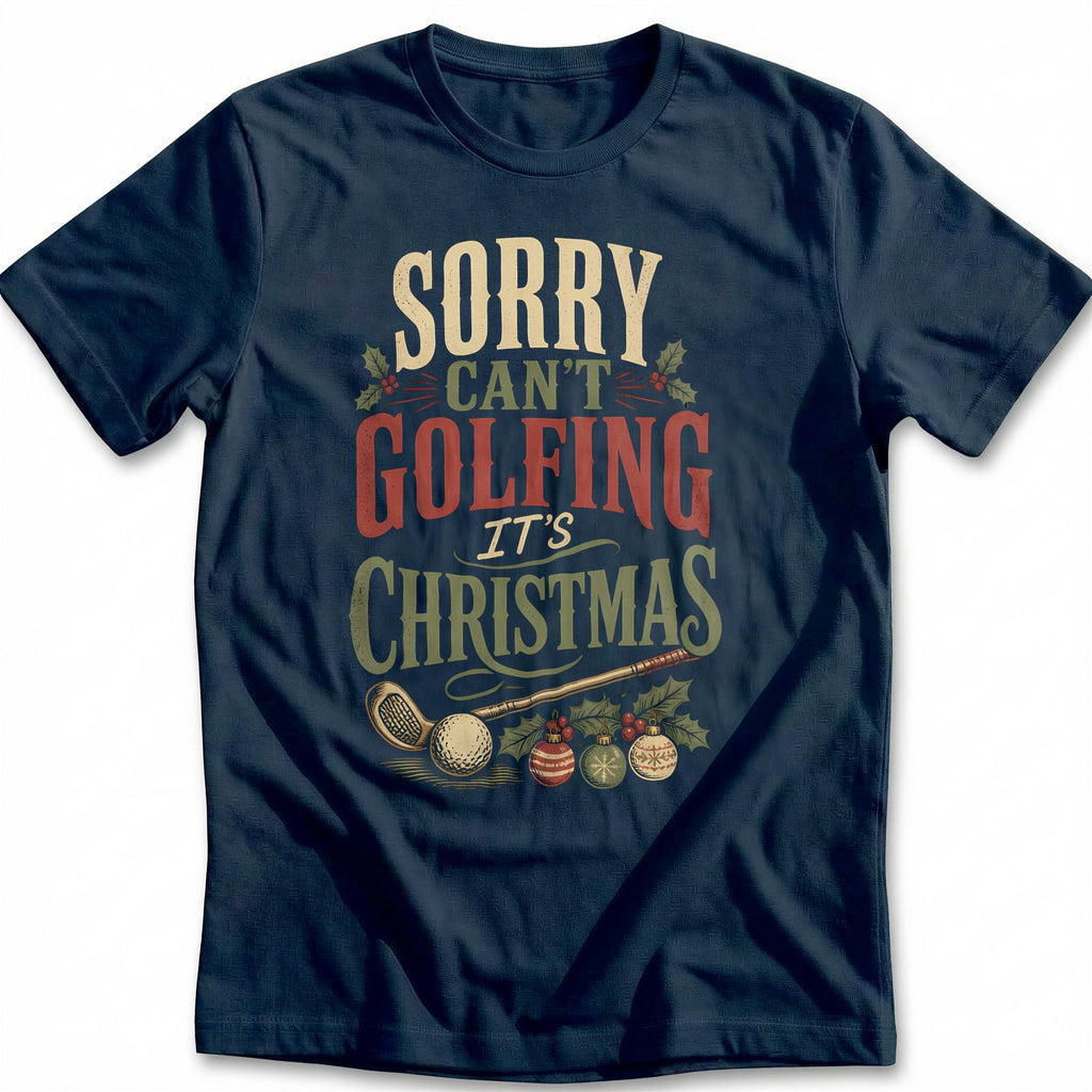 Sorry Can't Golfing It's Christmas T-Shirt EU product image 2