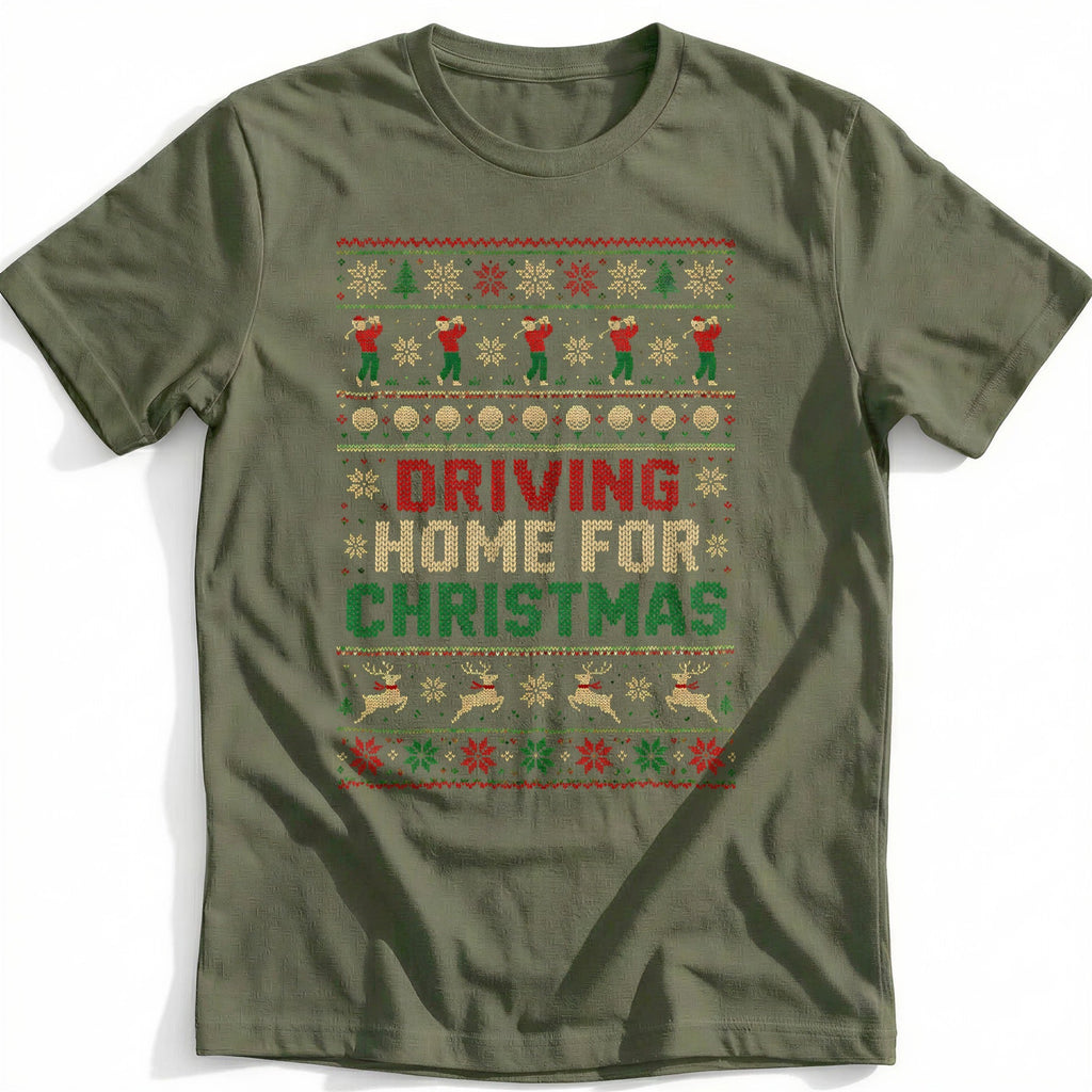 Driving Home for Christmas Sweater Golf T-Shirt US product image 4