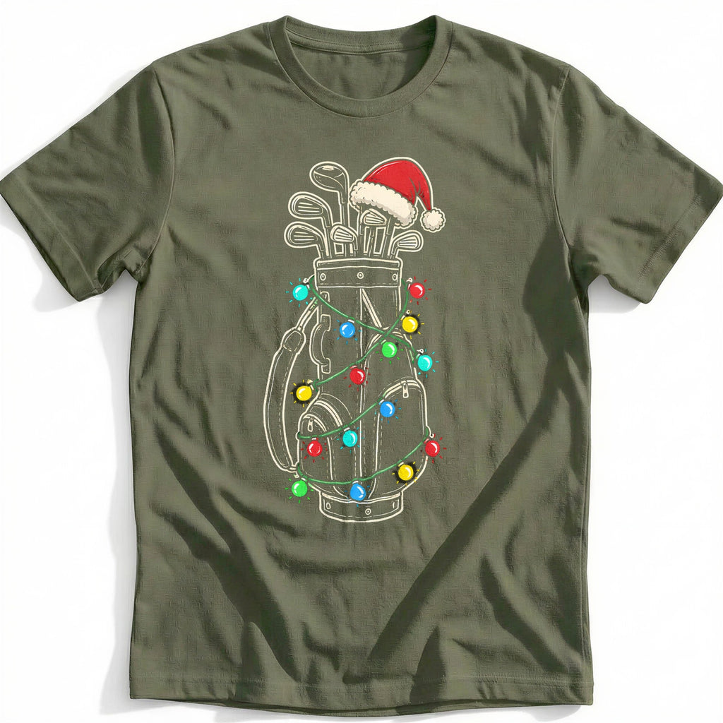 Golf Bag Christmas Lights T-Shirt