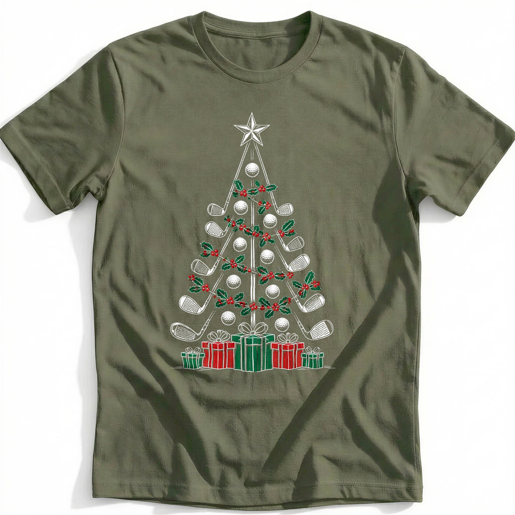 Golf Clubs Christmas Tree Gifts T-Shirt AU product image 4
