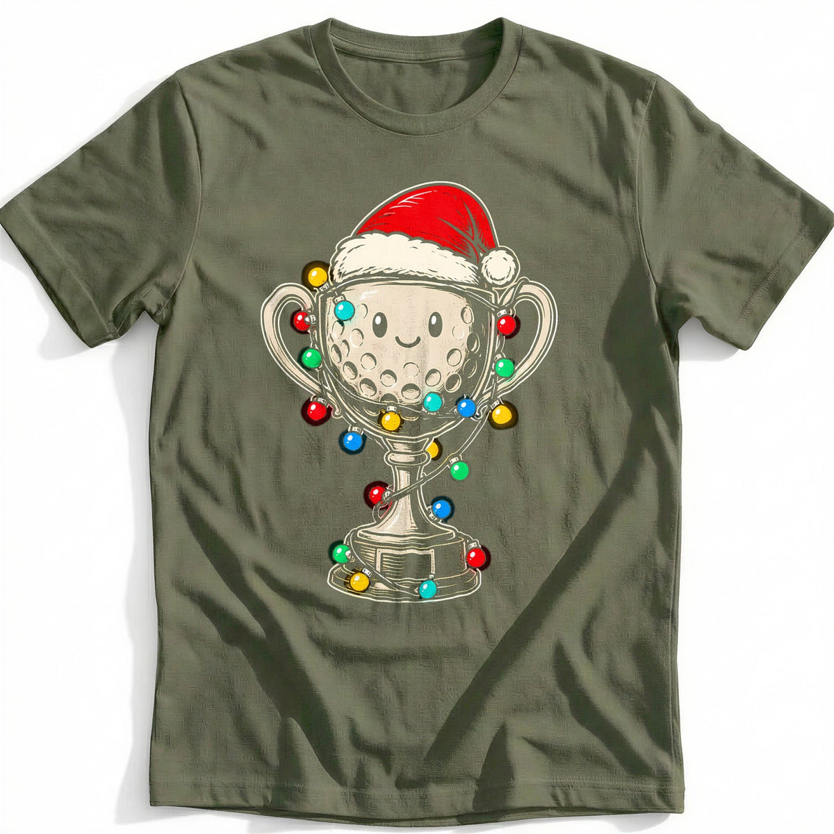 Golf Trophy Christmas Lights T-Shirt EU product image 4