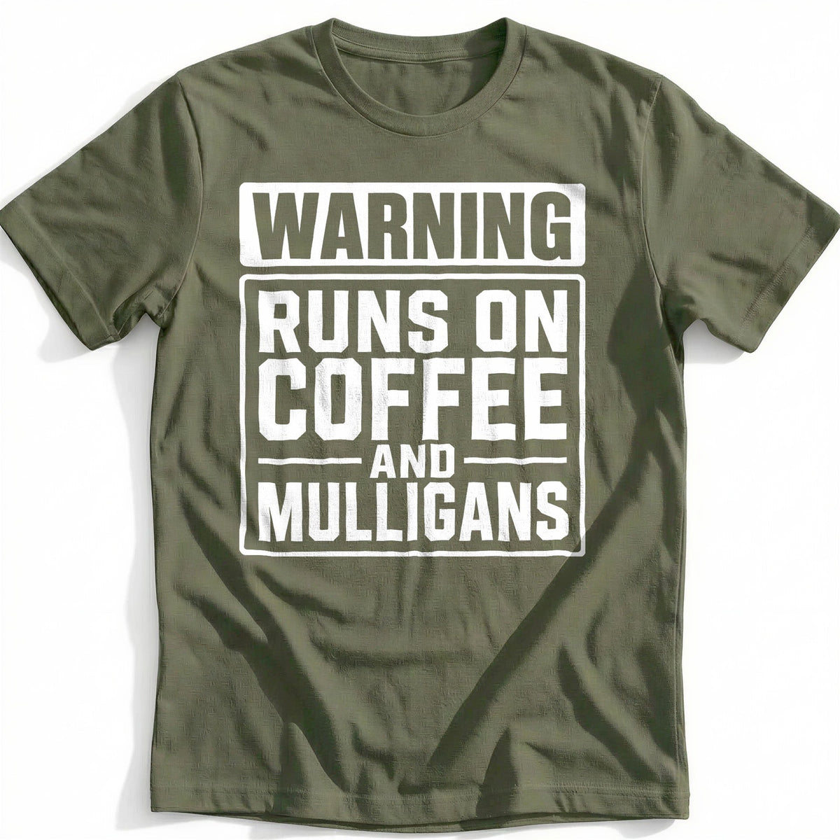 Warning Runs on Coffee and Mulligans 88 Golf T-Shirt GC product image 4