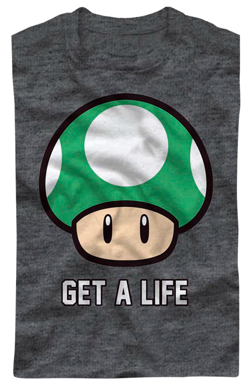 1-Up Mushroom Get A Life Super Mario Bros. T-Shirt product image 2