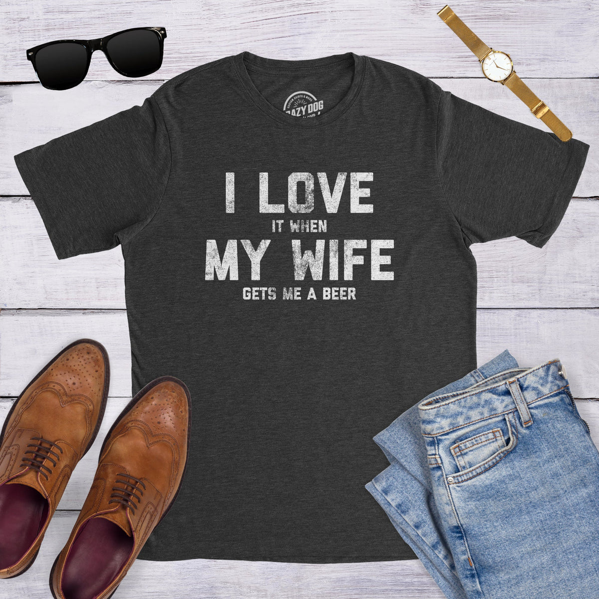 I Love It When My Wife Gets Me Beer Men's T Shirt product image 2