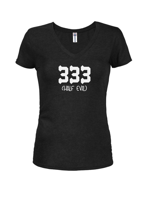 333 Half Evil Juniors V Neck T-Shirt product image 1