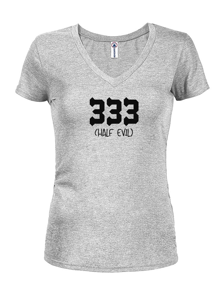 333 Half Evil Juniors V Neck T-Shirt product image 2