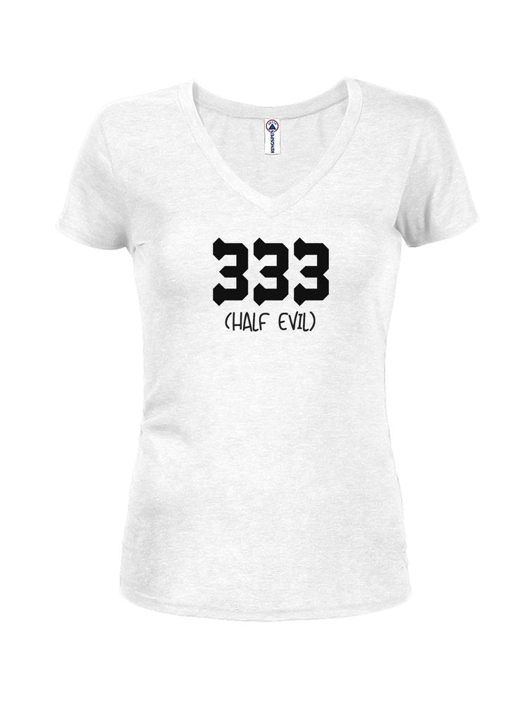 333 Half Evil Juniors V Neck T-Shirt product image 3