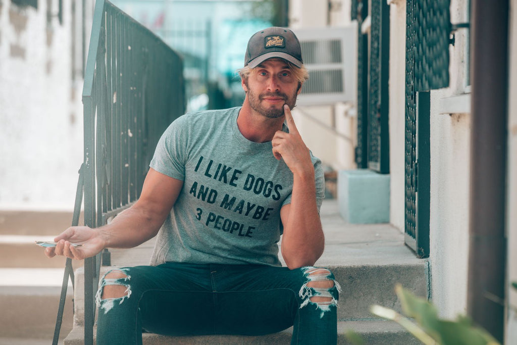 I Like Dogs And Maybe 3 People Men's T Shirt product image 5