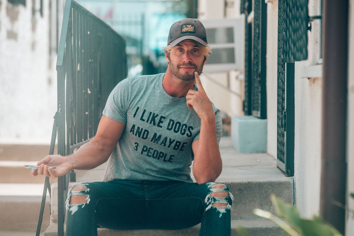 I Like Dogs And Maybe 3 People Men's T Shirt product image 5