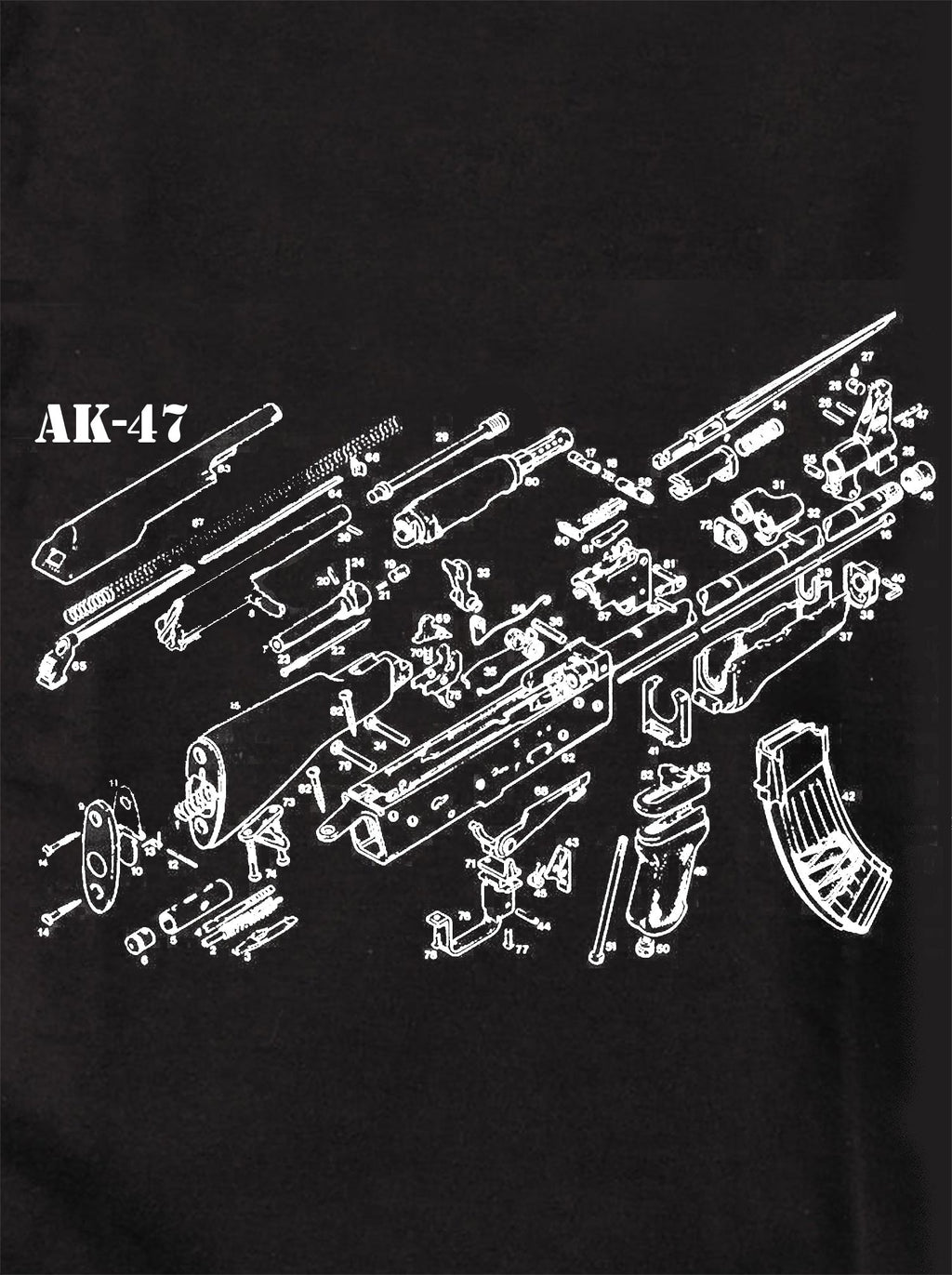 AK-47 Schematic T-Shirt product image 1