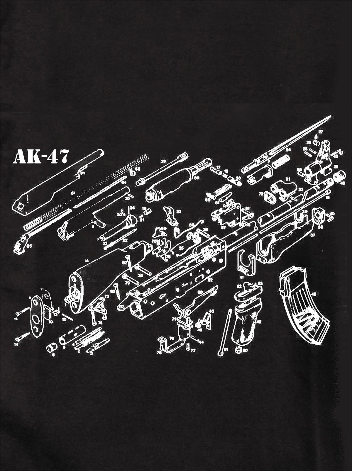 AK-47 Schematic T-Shirt product image 1