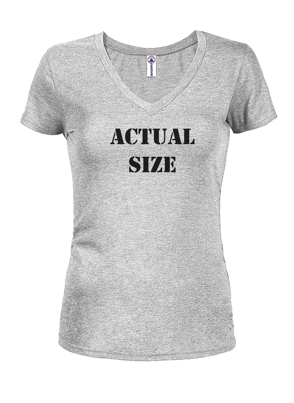Actual Size Juniors V Neck T-Shirt product image 3