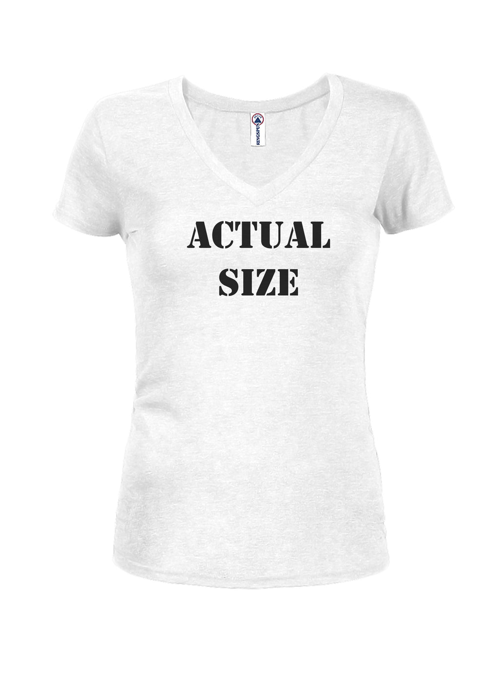 Actual Size Juniors V Neck T-Shirt product image 2
