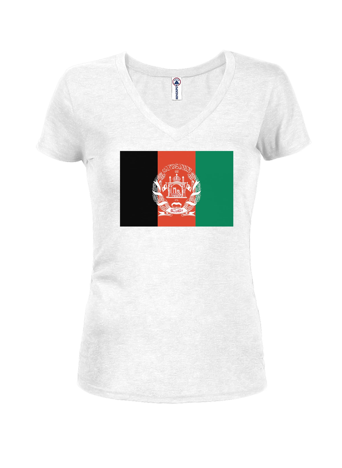Afghanistan Flag Juniors V Neck T-Shirt product image 2