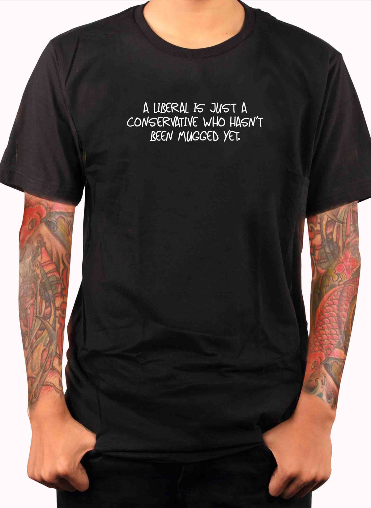 A liberal is just a conservative who hasn’t been mugged yet product image 2
