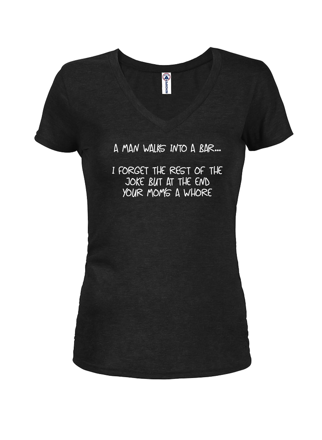 A man walks into a bar... Juniors V Neck T-Shirt product image 1