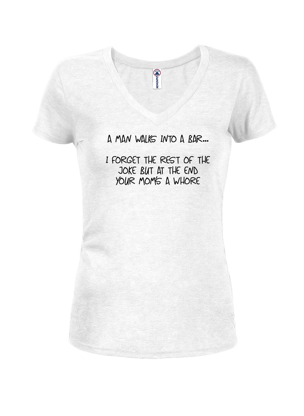 A man walks into a bar... Juniors V Neck T-Shirt product image 2