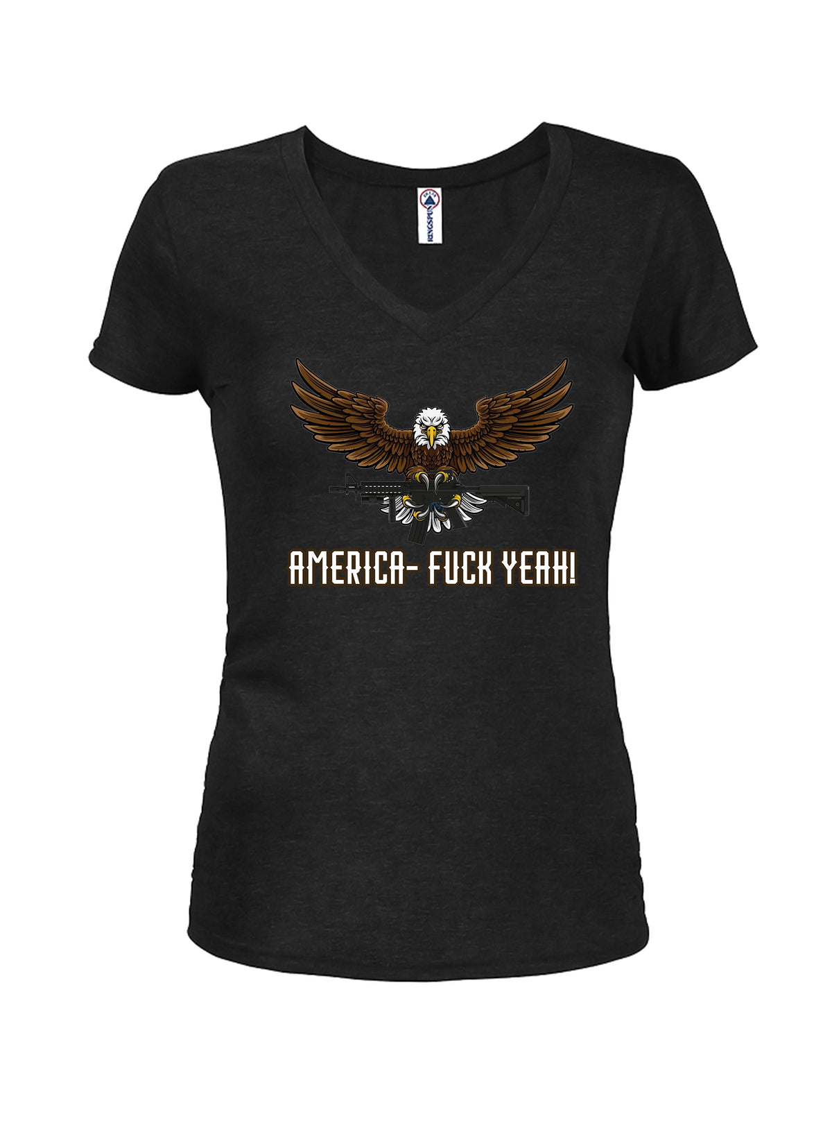 America - Fuck Yeah! Juniors V Neck T-Shirt product image 1